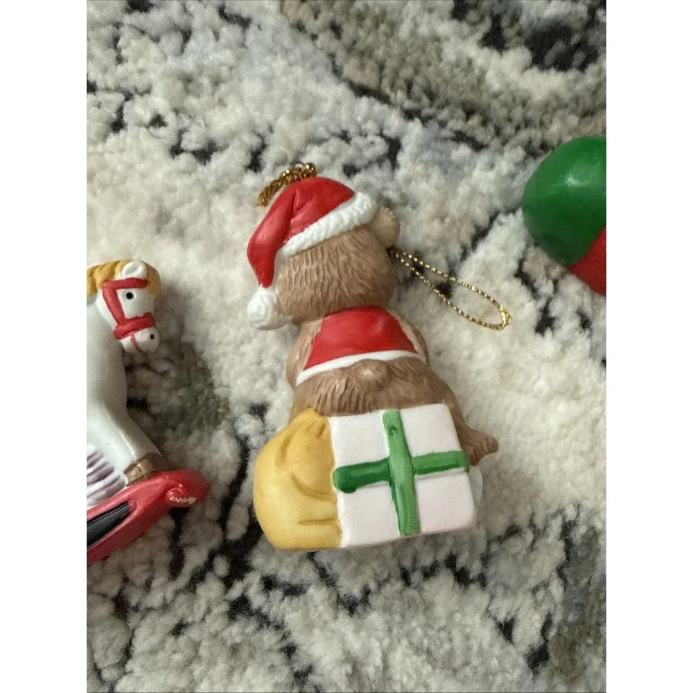 Vintage 90s Christmas Ornaments Lot Of 3 Ceramic